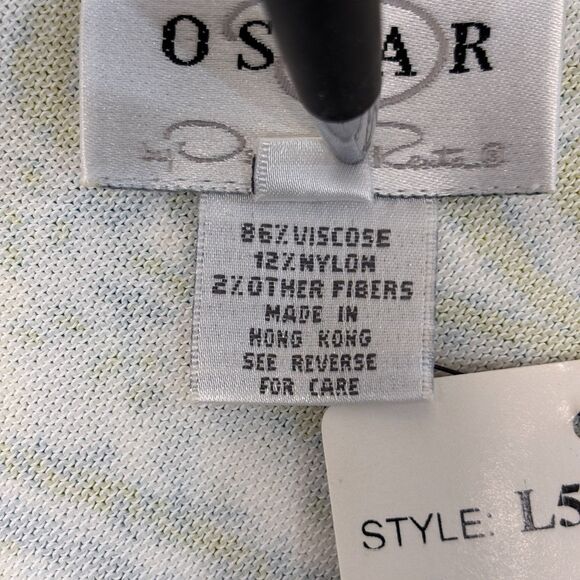 NWT Oscar de la Renta Women 3/4 Sleeve Knit Top Blouse Shirt 2X Floral D045 -6 - Picture 7 of 16